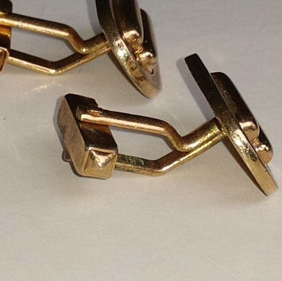 Swank Cuff Links Oval Gold Vintage - Picture 2 of 6